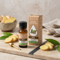 Vera Nord olejek eteryczny Imbir 10 ml. 100% naturalny i organiczny. Działa pobudzająco i przeciwdepresyjnie. Łagodzi stany niepokoju i lęku. Środek przeciwbólowy, przeciwwymiotny, antyseptyczny, przeciwskurczowy.