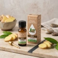 Vera Nord olejek eteryczny Imbir 10 ml. 100% naturalny i organiczny. Działa pobudzająco i przeciwdepresyjnie. Łagodzi stany niepokoju i lęku. Środek przeciwbólowy, przeciwwymiotny, antyseptyczny, przeciwskurczowy.